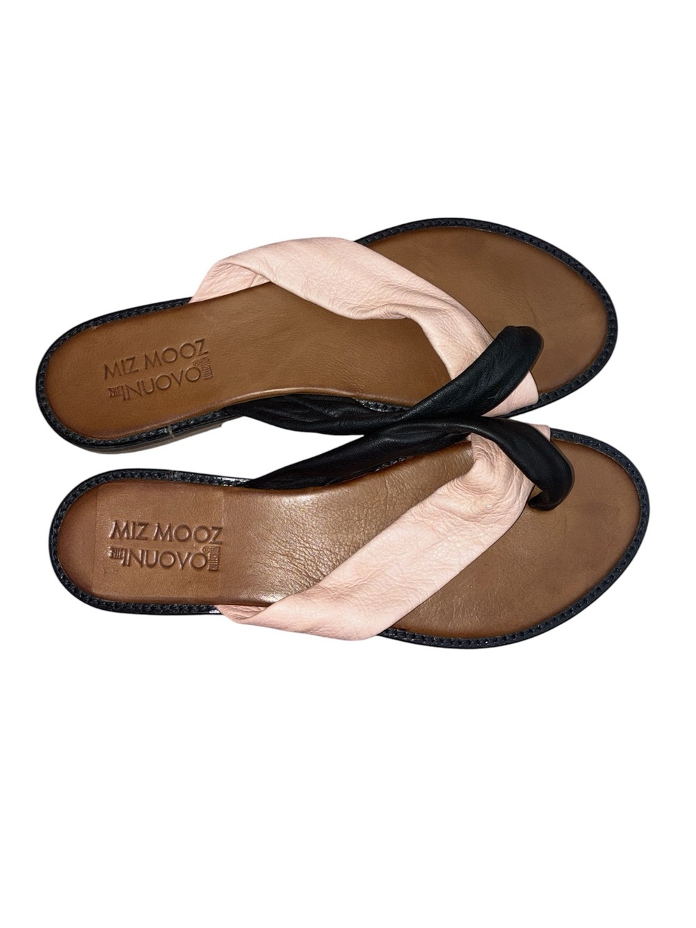 Miz Mooz Inuovo Leather Sandal in Pink Black Size 41 US 9.5-10 - Picture 2 of 5